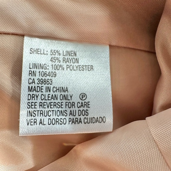 Tahari New Linen Rayon Jacket Button Front 4 Patch Pockets Lined Size 10 - Picture 11 of 15
